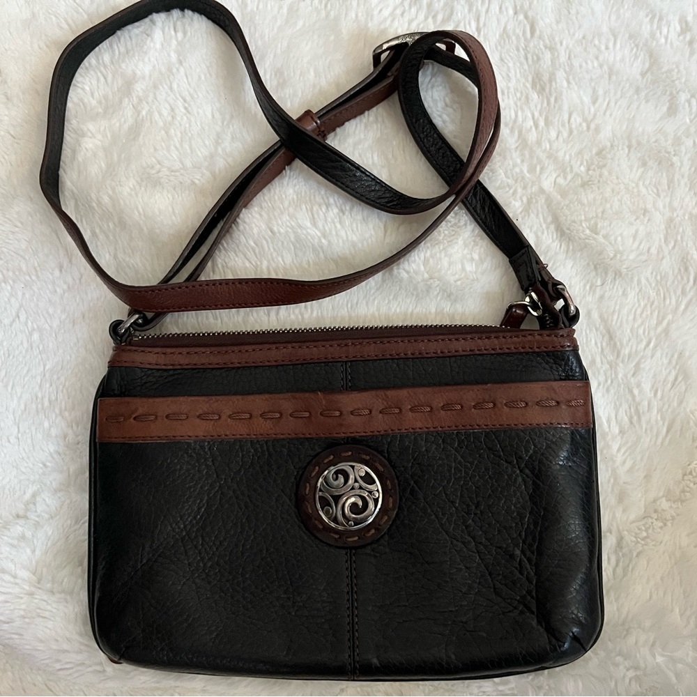 Brighton Black and Brown Crossbody Bag